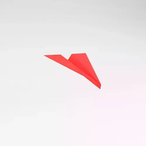 Paper Plane v1 007 Low-poly 3D model