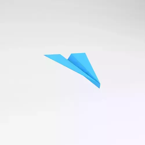 Paper Plane v1 008 Low-poly 3D model