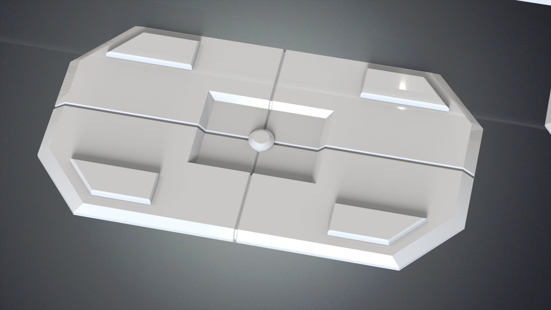 Sci-Fi Panels Kitbash pack Low-poly 3D model_1