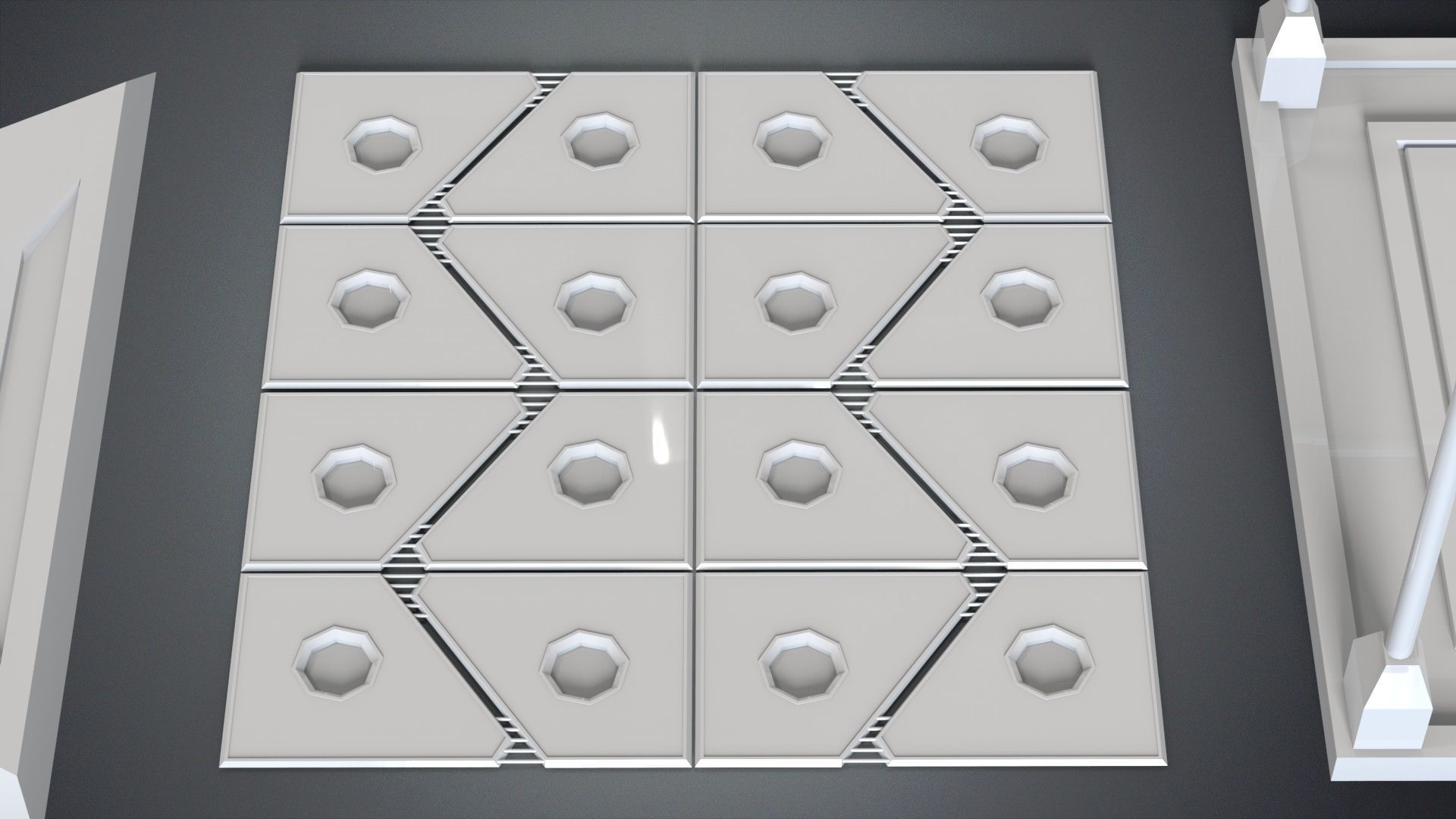 Sci-Fi Panels Kitbash pack Low-poly 3D model_4