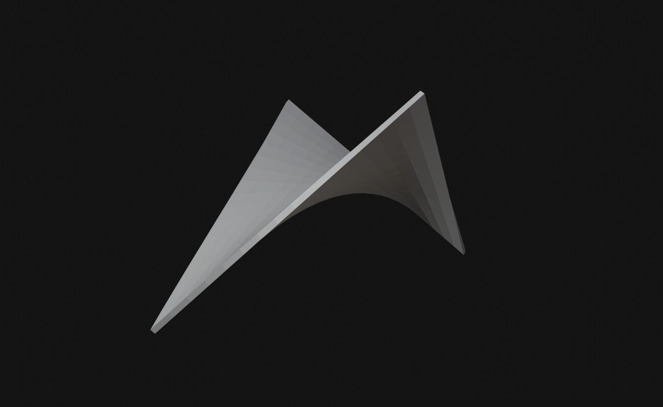 Hyperbolic paraboloid saddle 3D print model_1