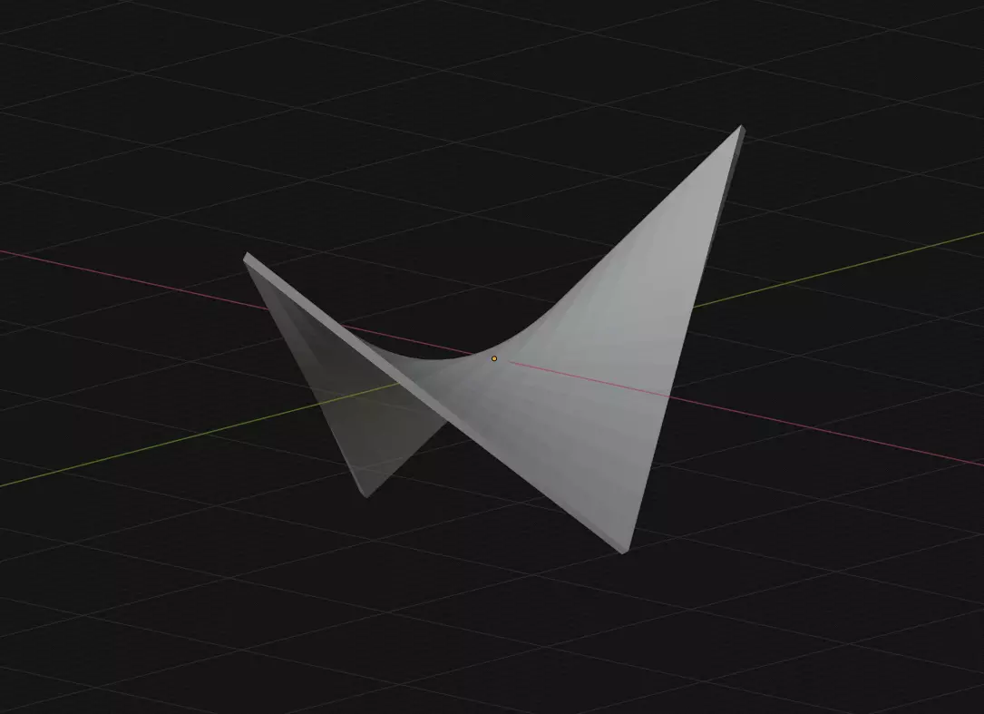 Hyperbolic paraboloid saddle 3D print model_0