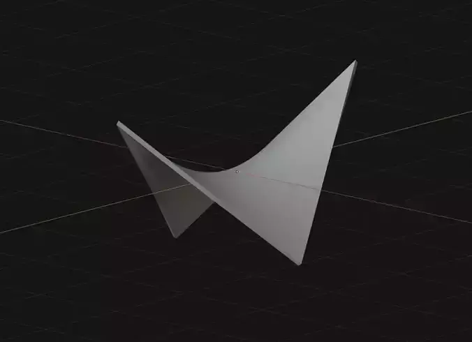 Hyperbolic paraboloid saddle 3D print model Hyperbolic paraboloid saddle 3D print model