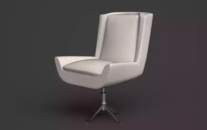 Modern swivel arm chair -PBR  3D model
