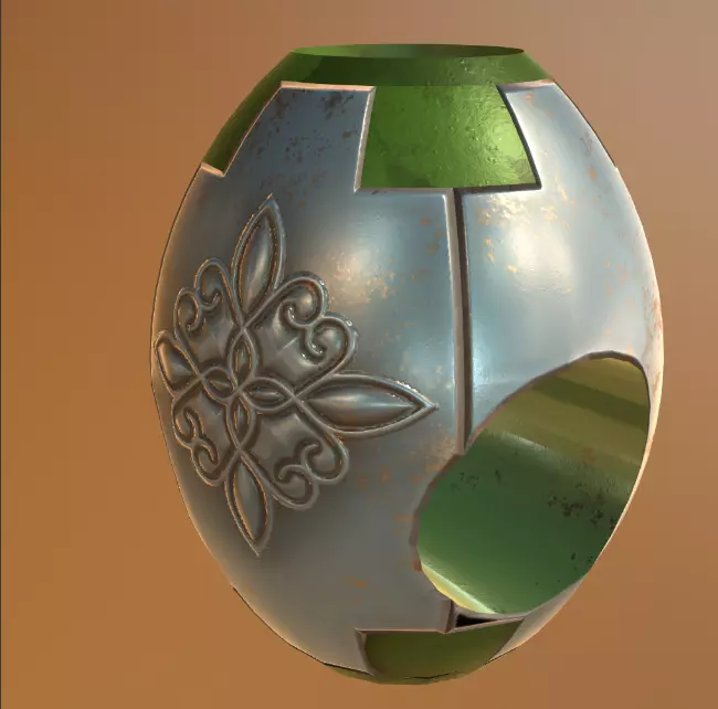 vase3d egg with design 3D model_0