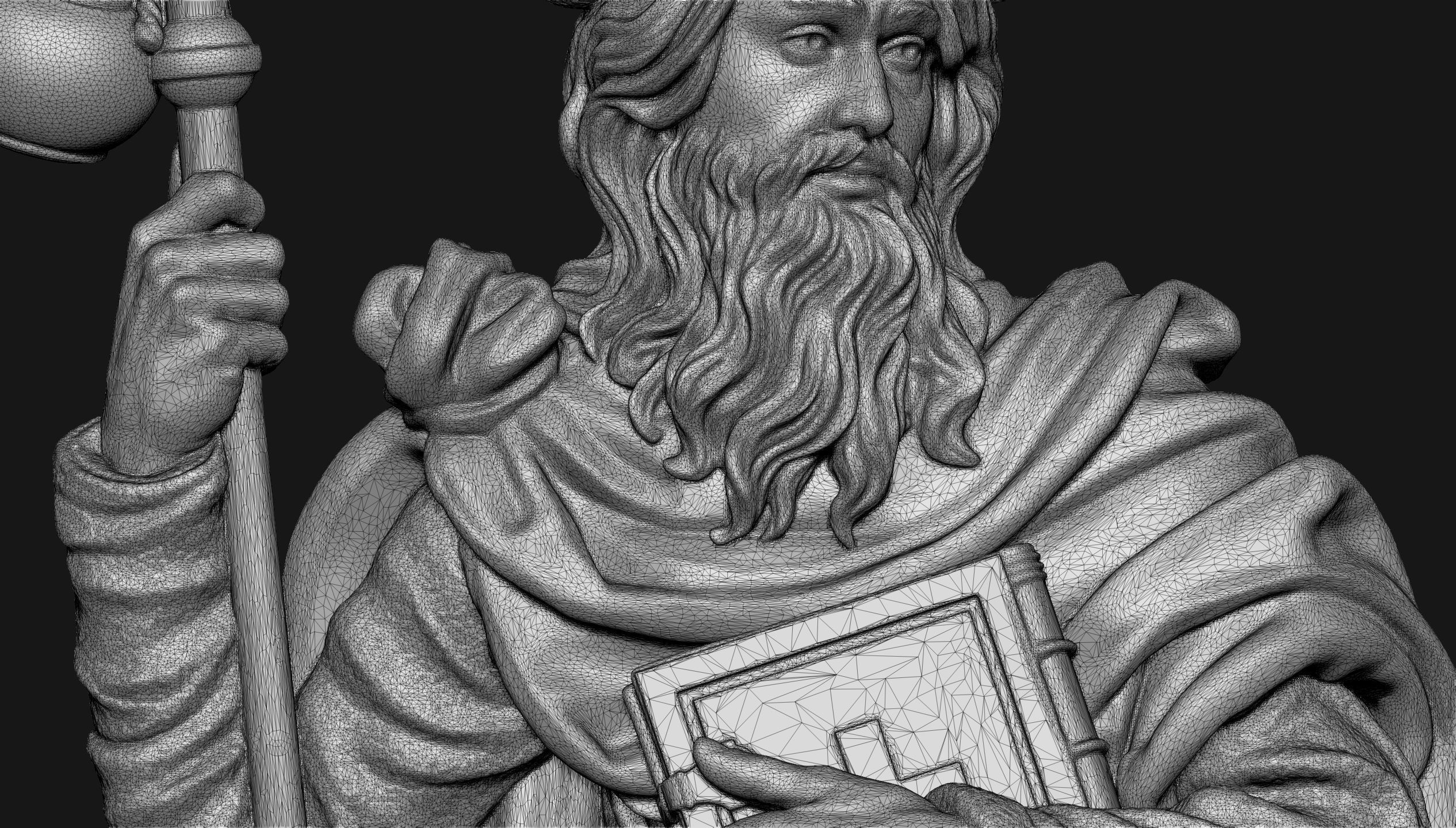 Saint Jacob Bas-Relief 3D print model_5