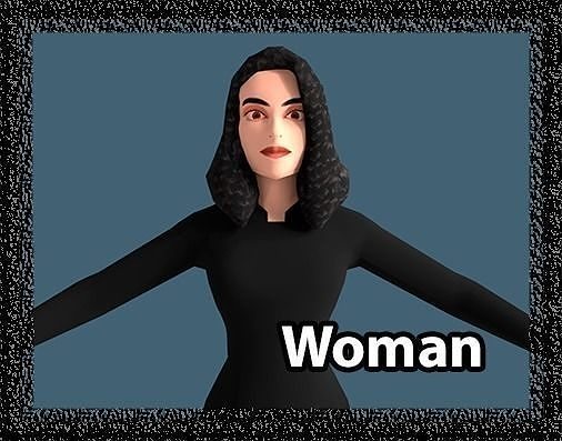 Woman Lou-poly Low-poly 3D model