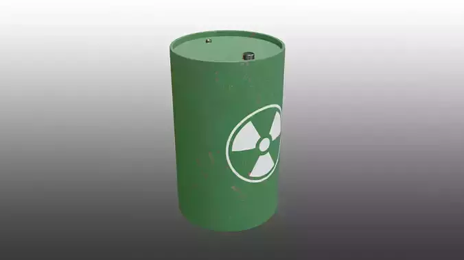 Rusty Radiation Waste Barrel
