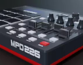 akai 廃盤品 mpd232 Akai Professional MPD232 MIDI Controller 3D model | CGTrader