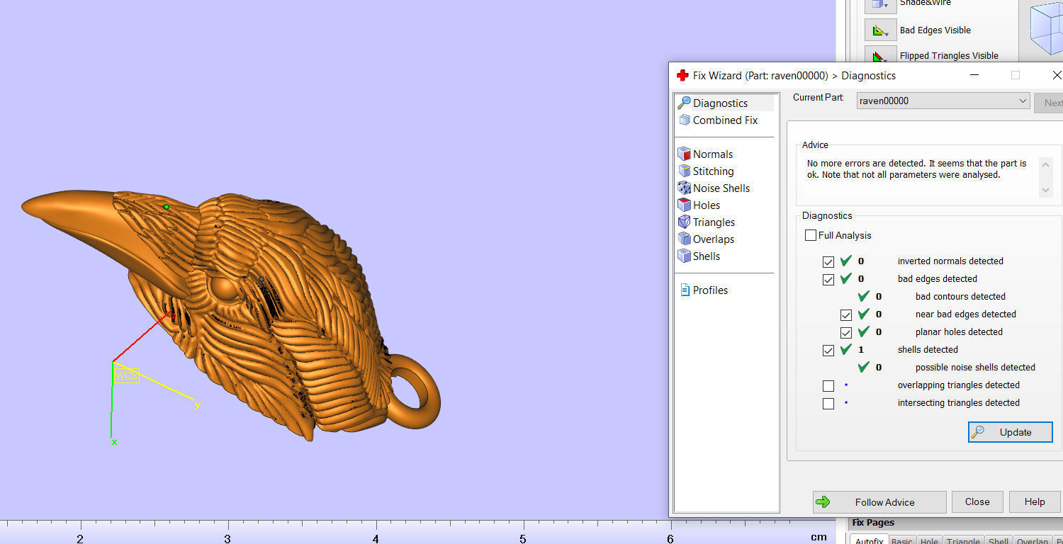 Raven head necklace  3D print model_3