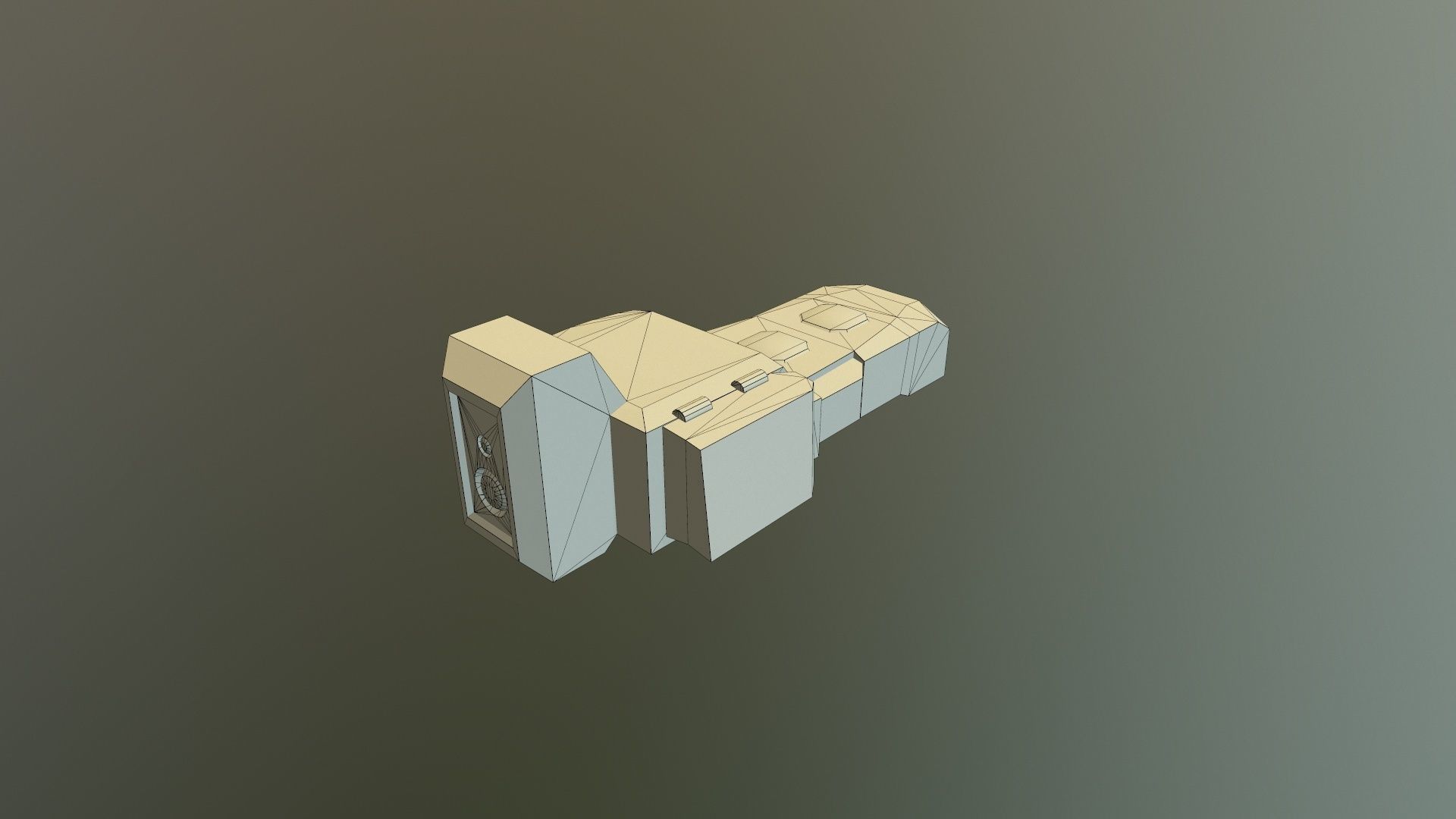 Sci-Fi Rangefinder Low-poly 3D model_10