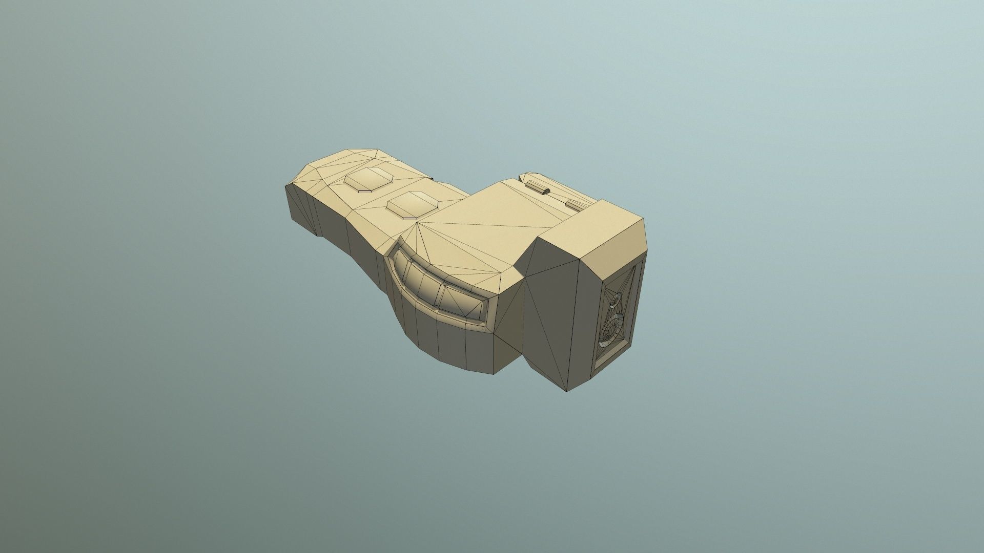 Sci-Fi Rangefinder Low-poly 3D model_9