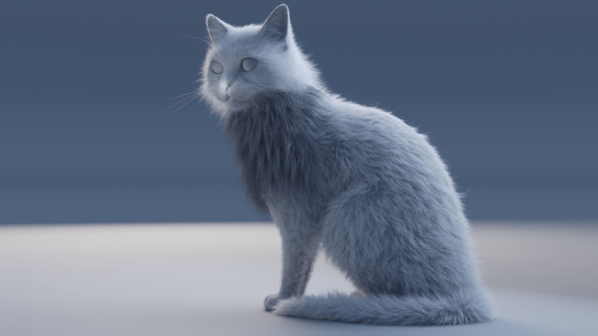 Custom License Hyper Realistic Cat model with Fur and shaders 3D model_4