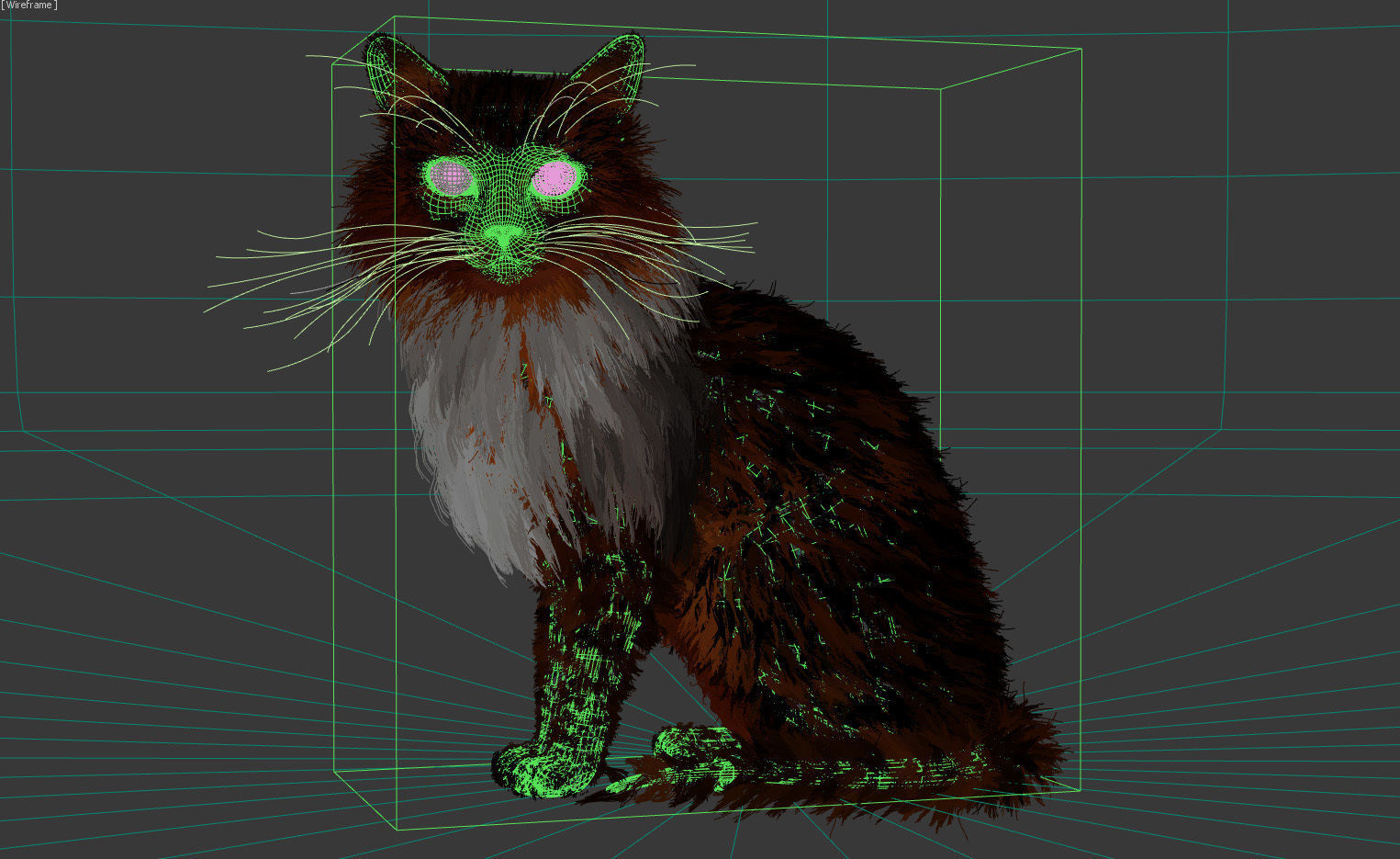Custom License Hyper Realistic Cat model with Fur and shaders 3D model_3