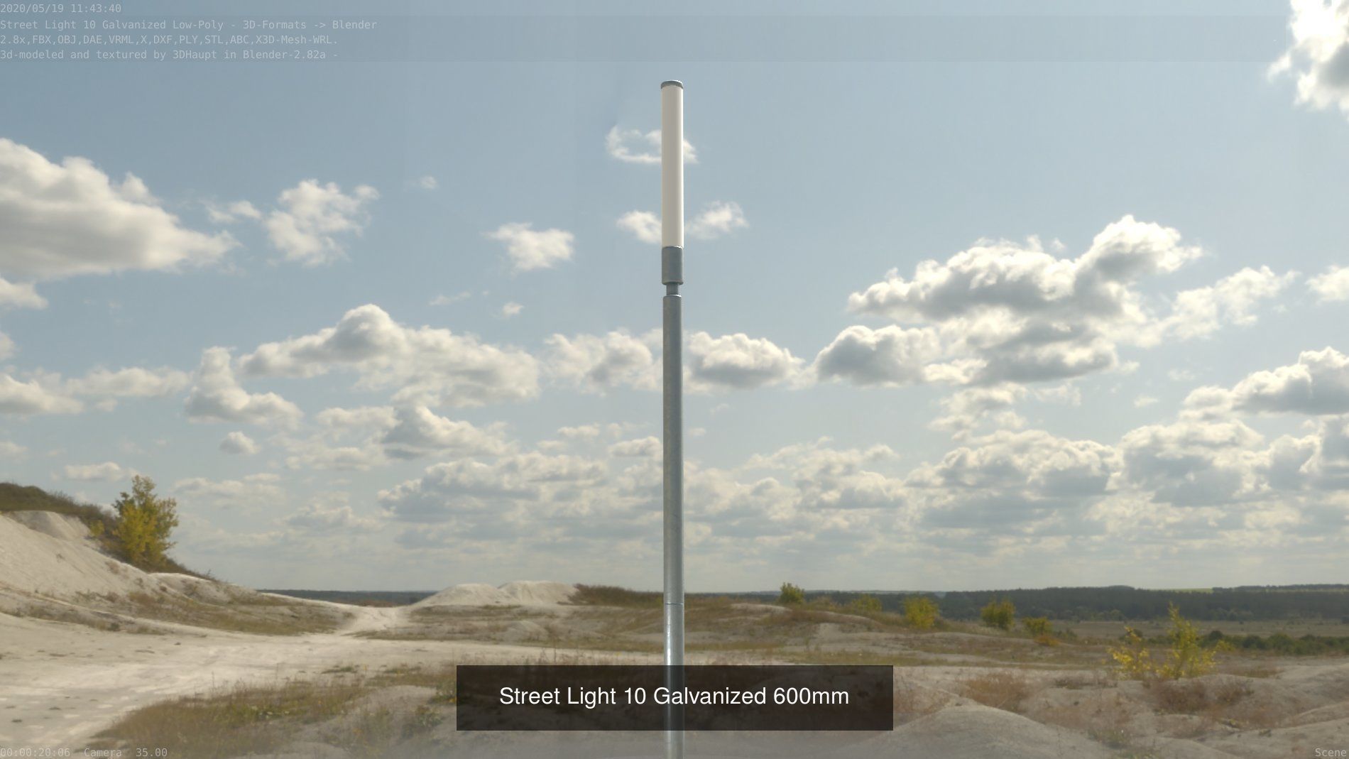 Galvanized Street Light Package 10 3D Model Collection_5