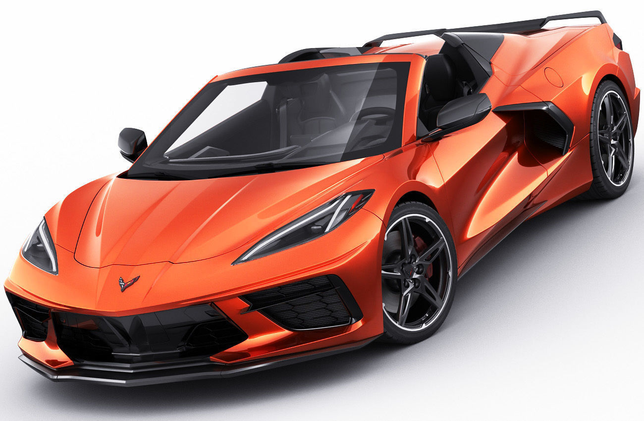 Corvette Convertible C8 3D model_1