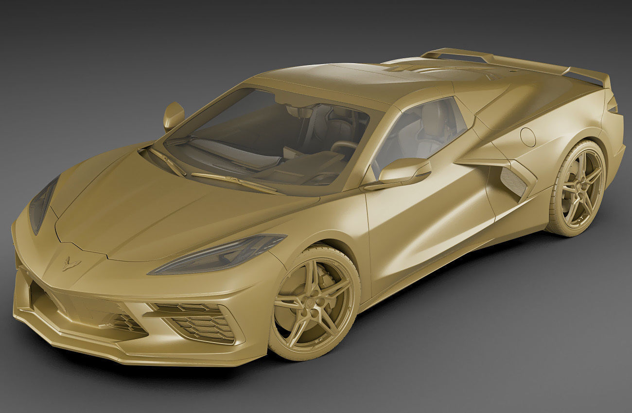 Corvette Convertible C8 3D model_23