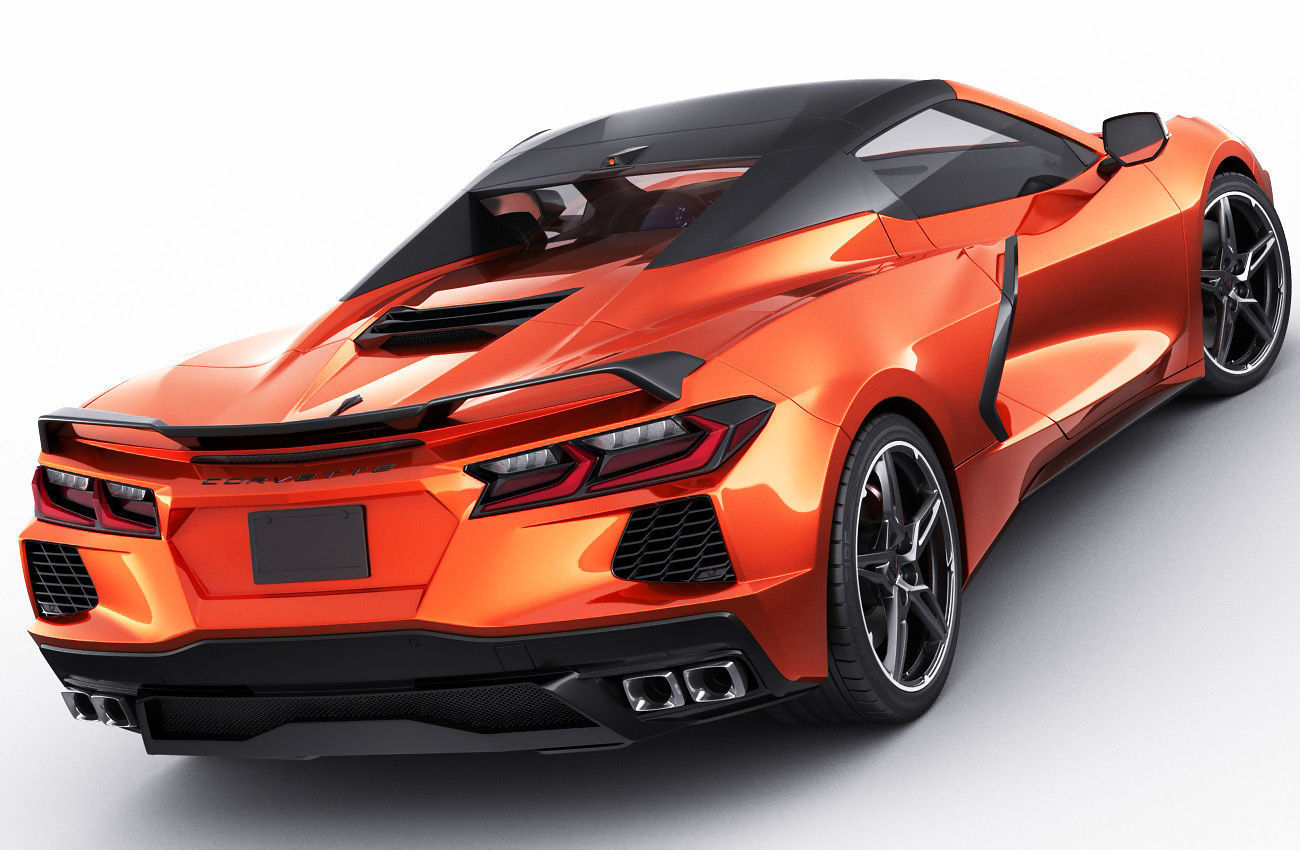 Corvette Convertible C8 3D model_2