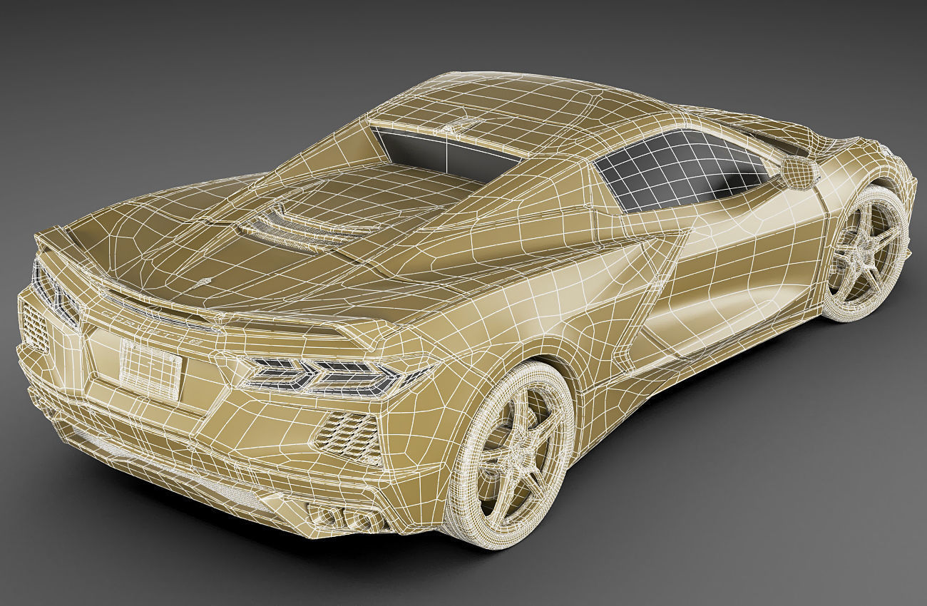 Corvette Convertible C8 3D model_31