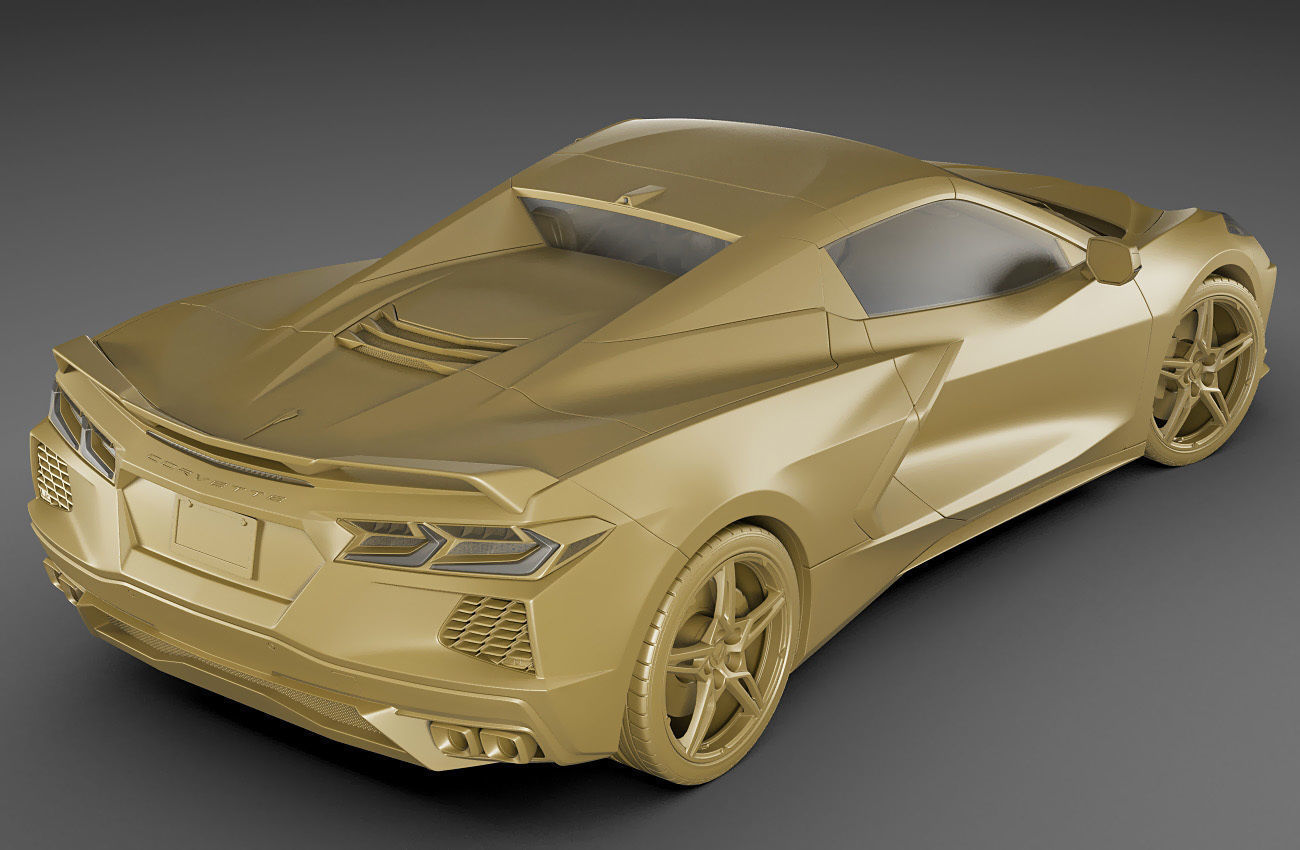 Corvette Convertible C8 3D model_25