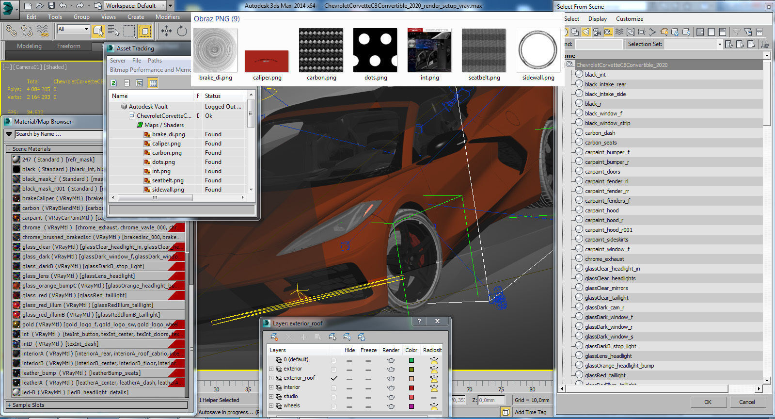 Corvette Convertible C8 3D model_34
