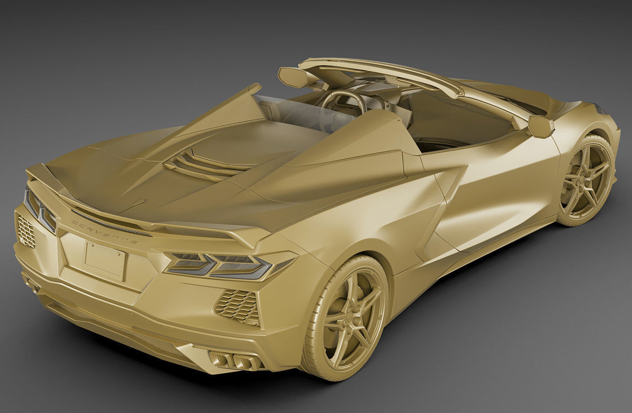 Corvette Convertible C8 3D model_26