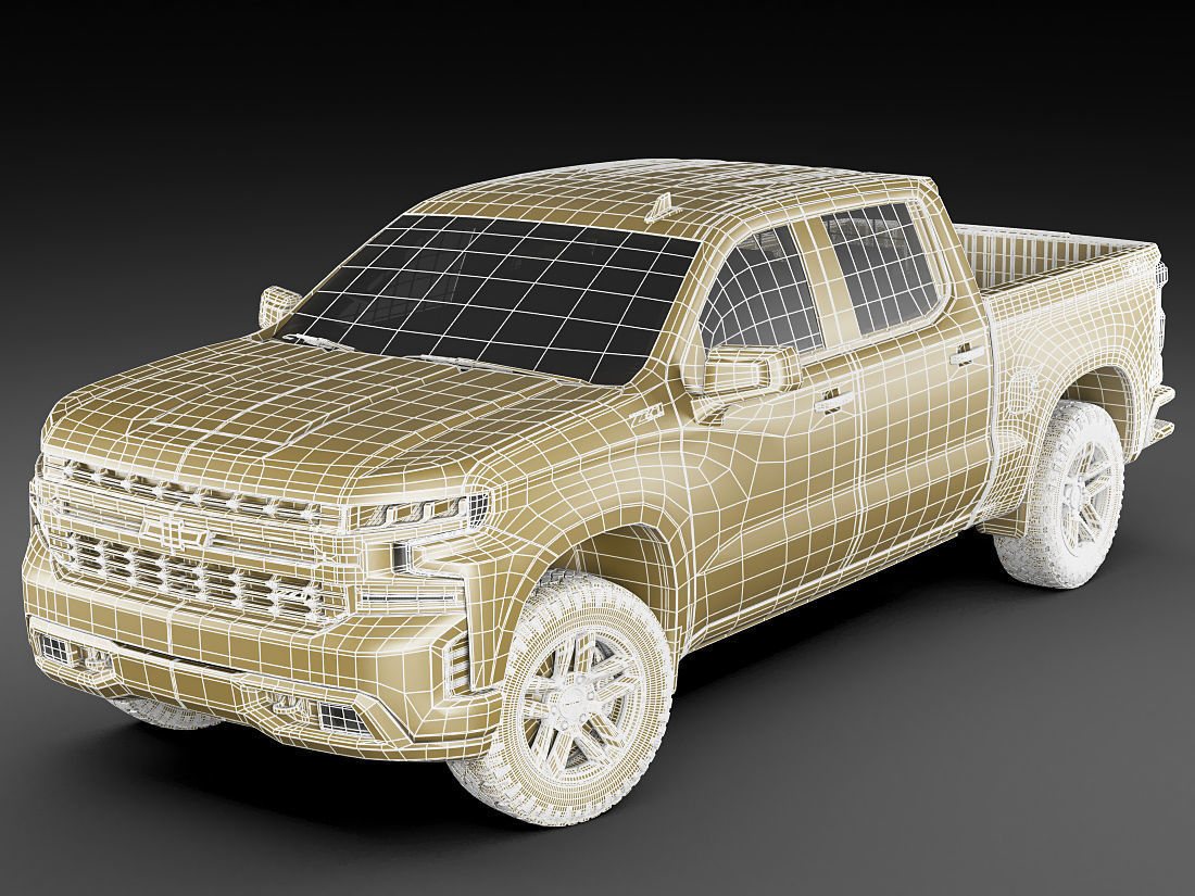 Silverado Trail Boss 2020 and Custom Trail Boss 3D model_24