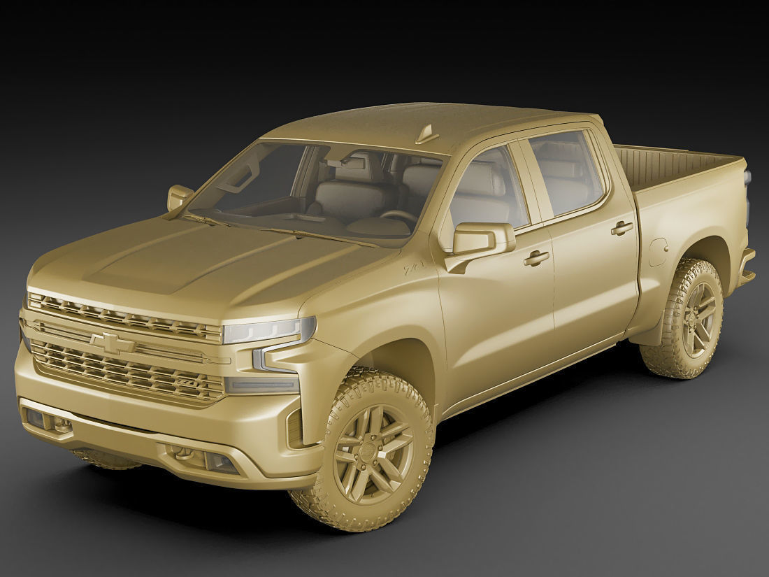 Silverado Trail Boss 2020 and Custom Trail Boss 3D model_20