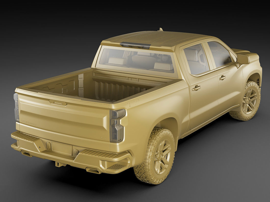Silverado Trail Boss 2020 and Custom Trail Boss 3D model_21