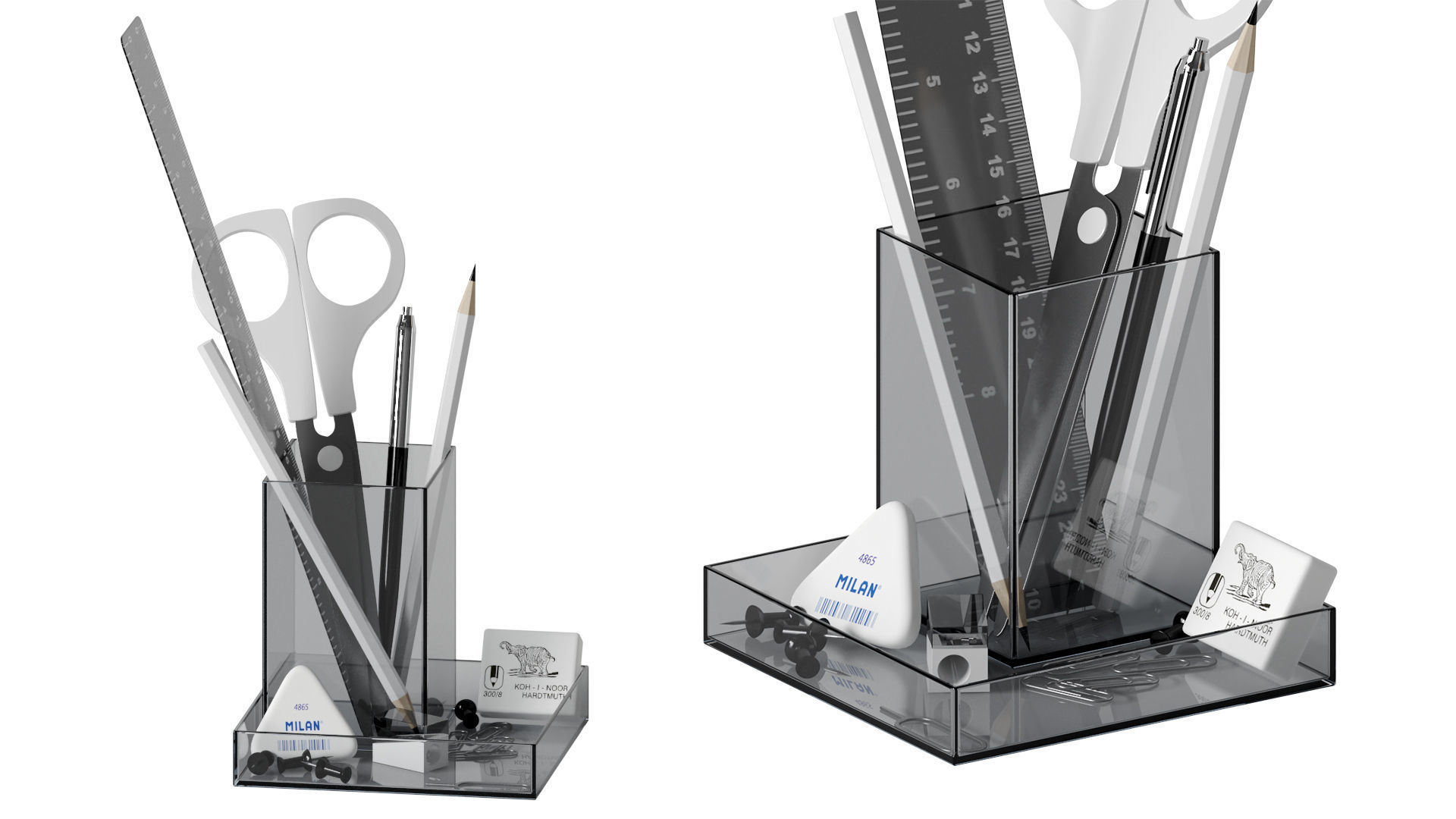 Office Supplies Accessories Set 3D model_1