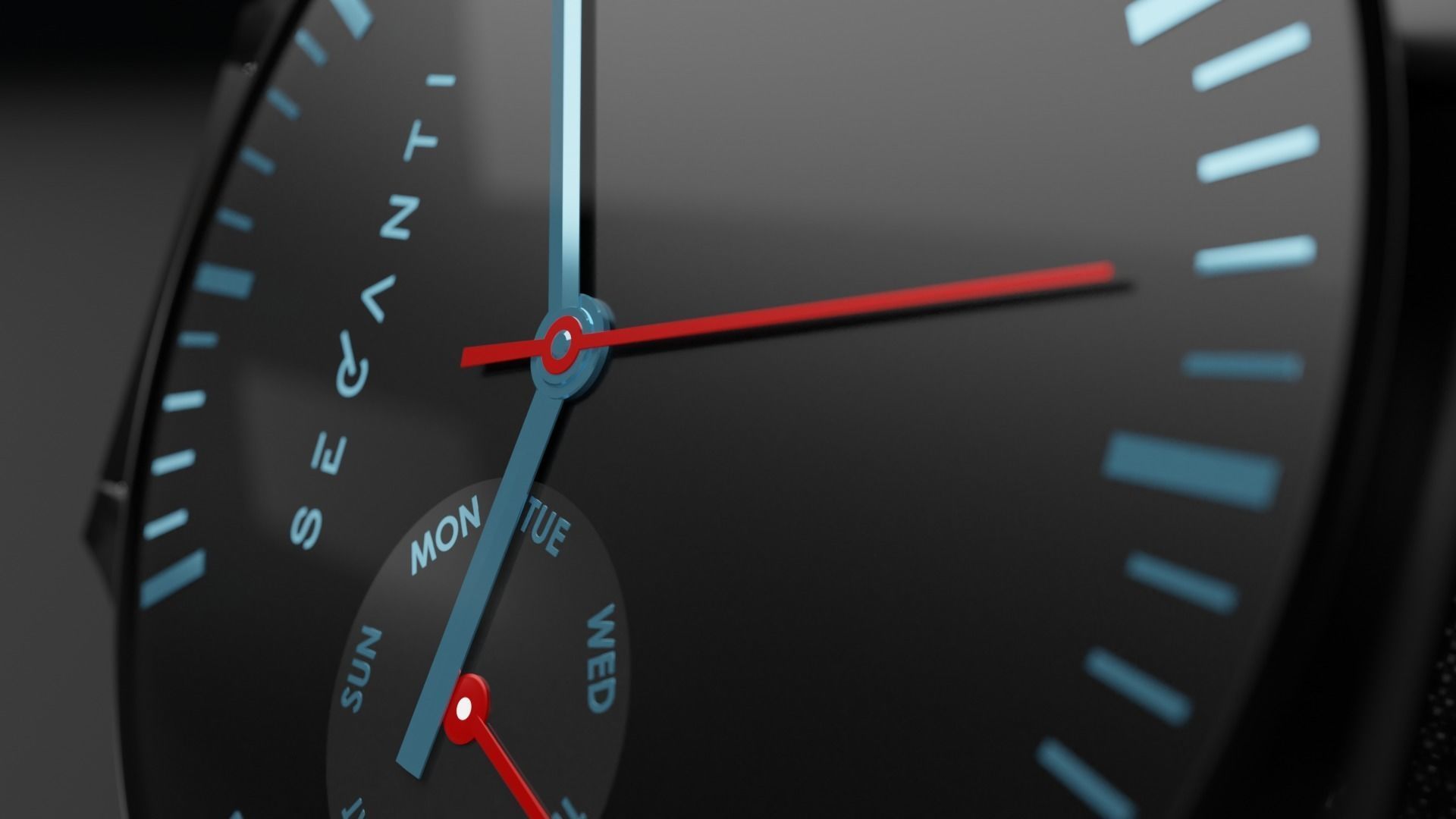 Minimalistic watch 3D model_2