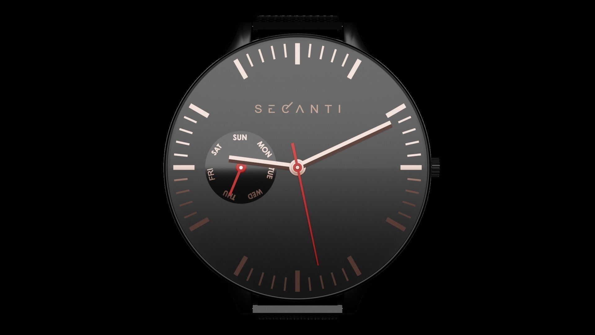 Minimalistic watch 3D model_1
