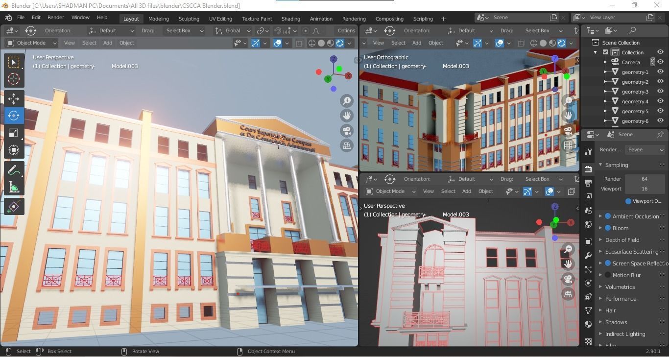 Justice palace 3D model_1