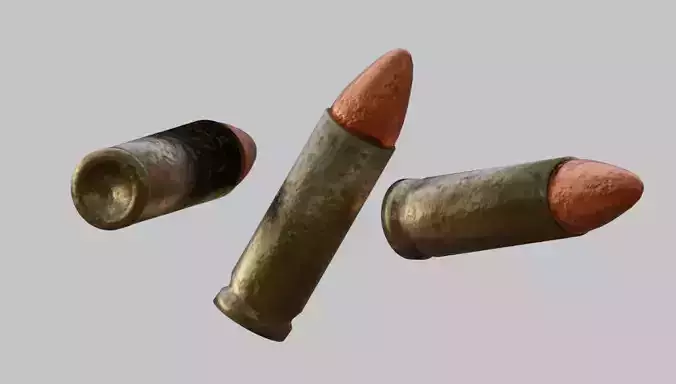 Realistic damaged Bullet 3D model