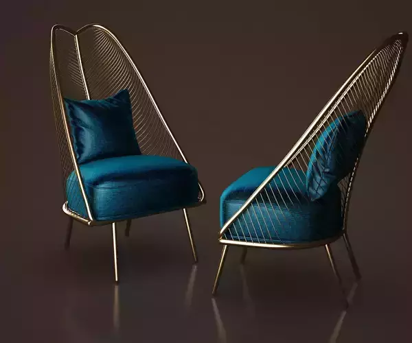 Cruz iron hollow out frame chair