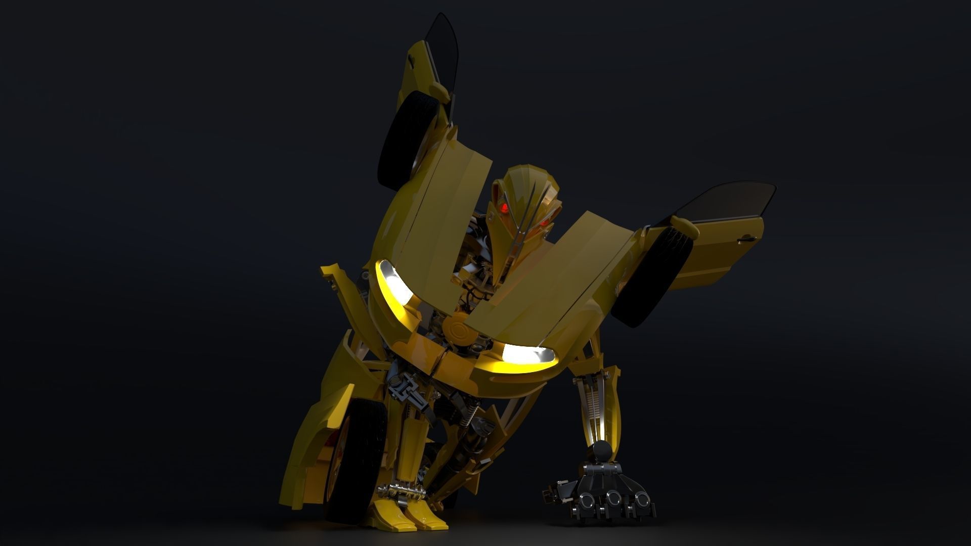 Transformer transformers last knight bumblebee 3D model_3