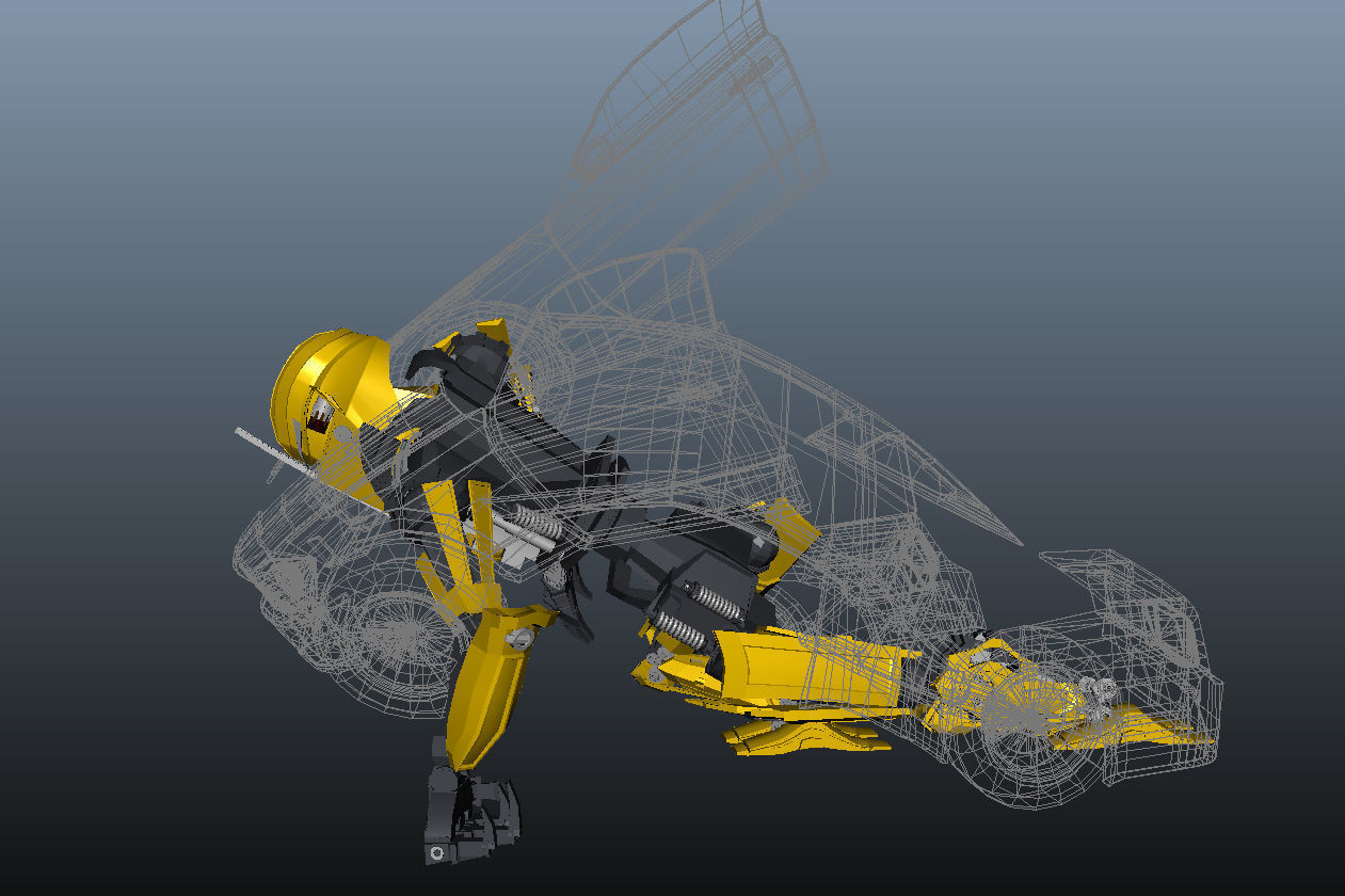 Transformer transformers last knight bumblebee 3D model_10