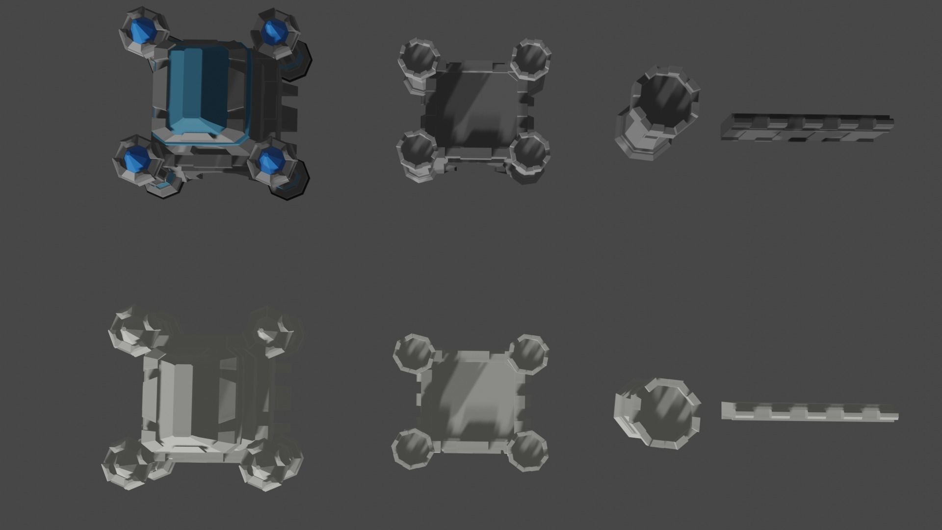 Low Poly 3D Medieval Castle  Low-poly 3D model_14