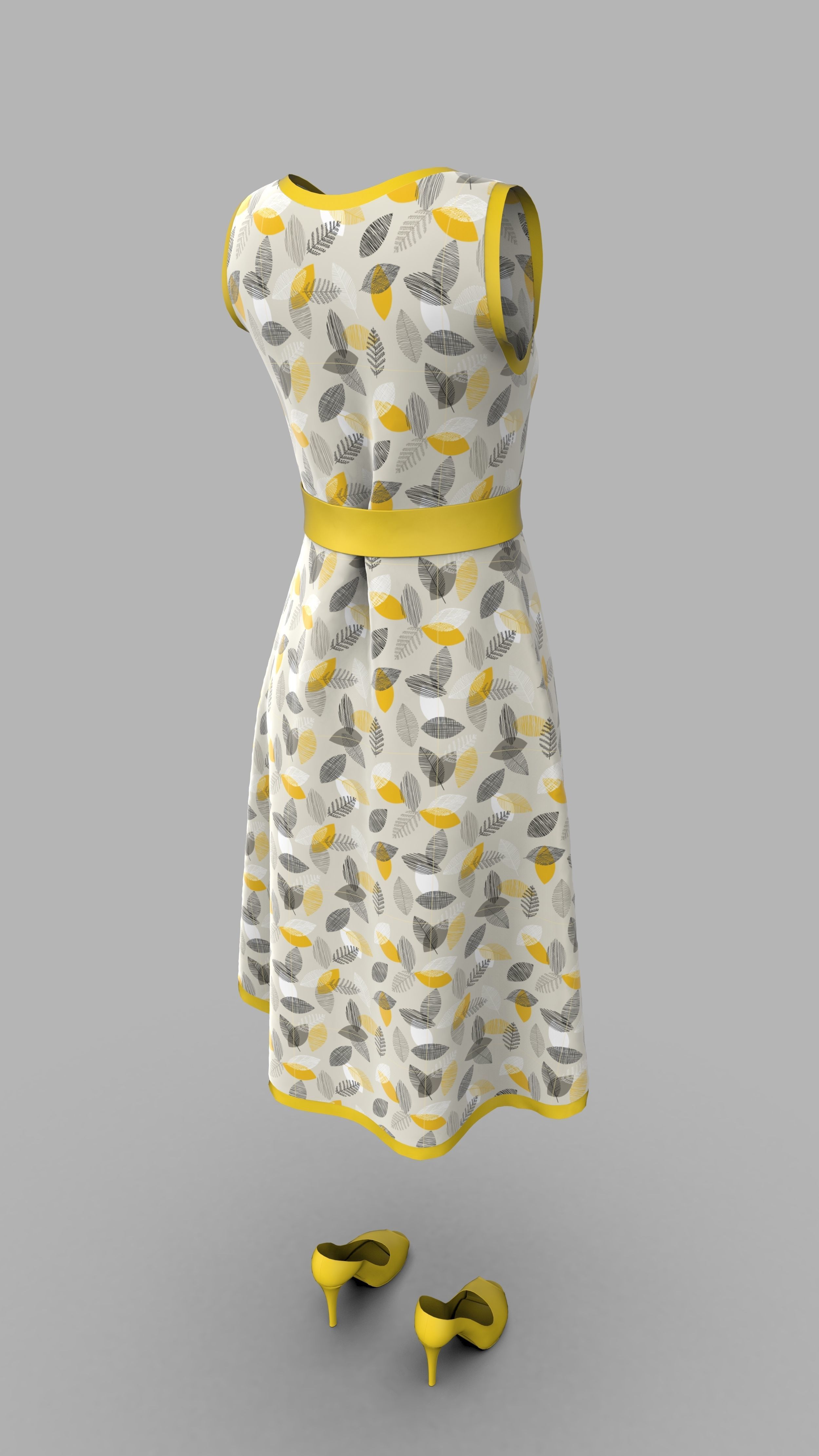 Simple dress 3d model - without manikin 3D model_5