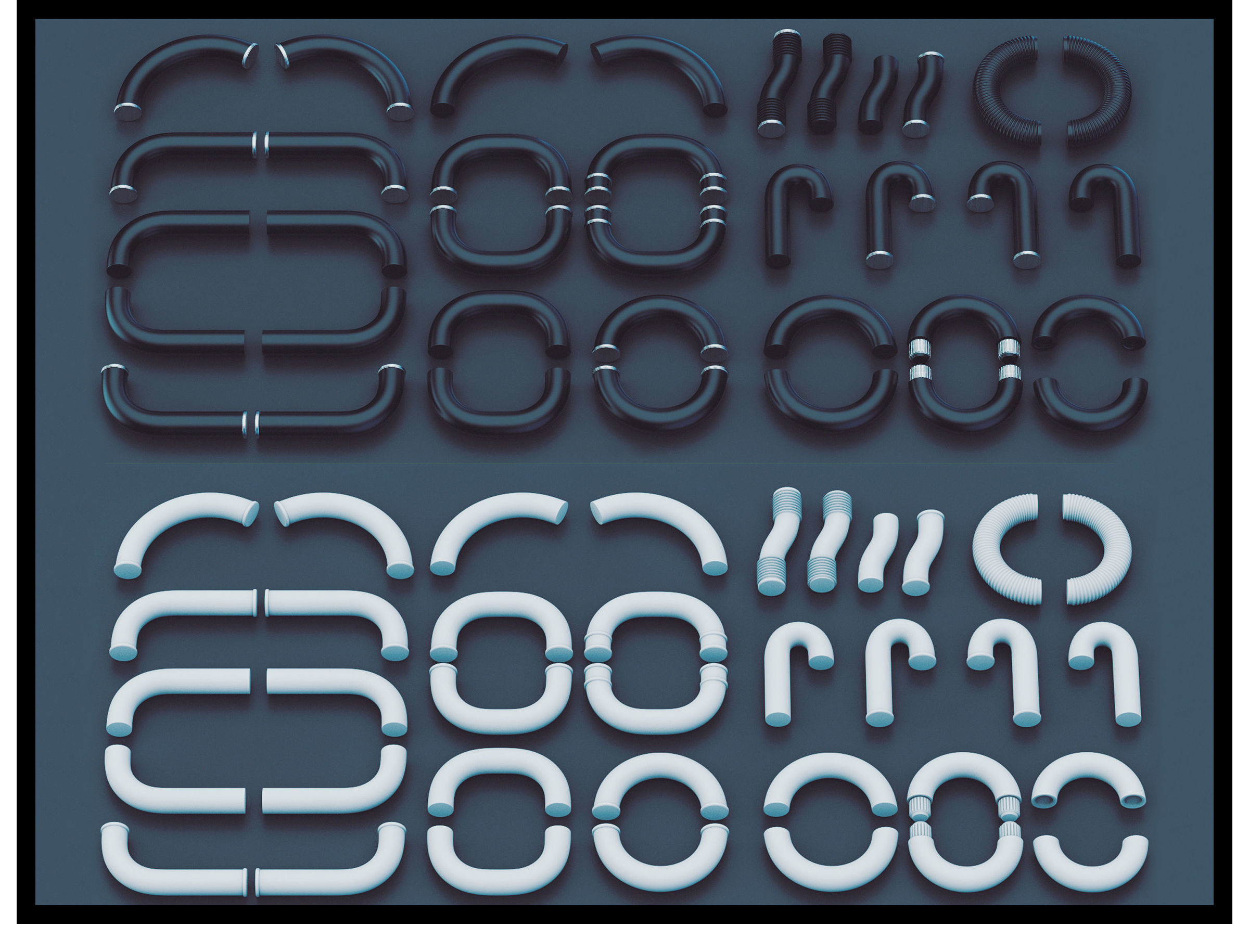 SFDEMIR Tube Kitbash 02 Low-poly 3D model_2