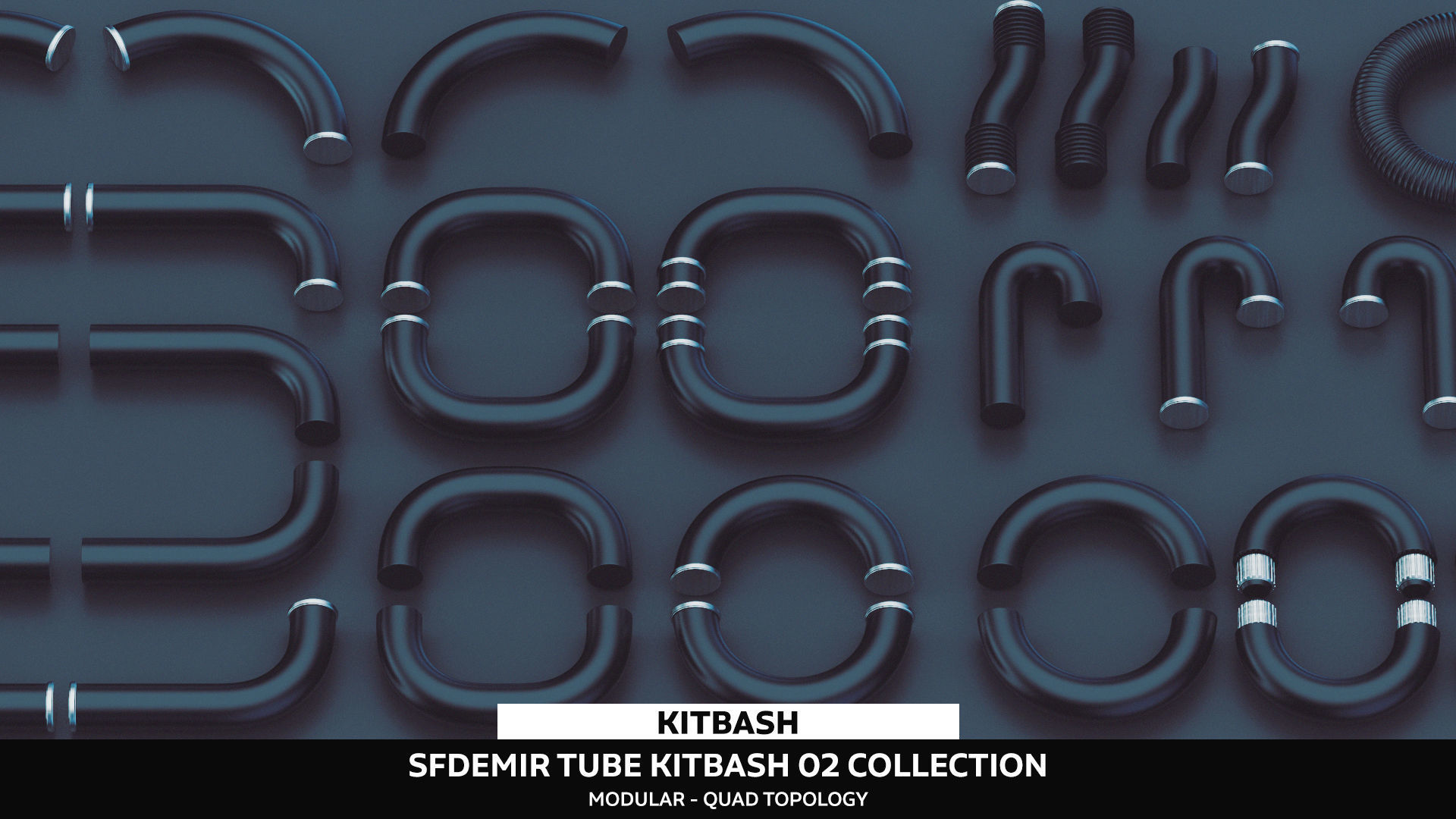 SFDEMIR Tube Kitbash 02 Low-poly 3D model_1