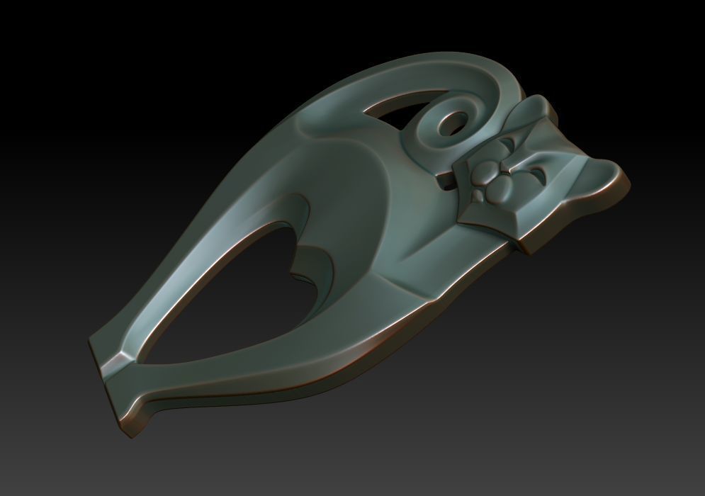 Cat pendant 3D print model_6