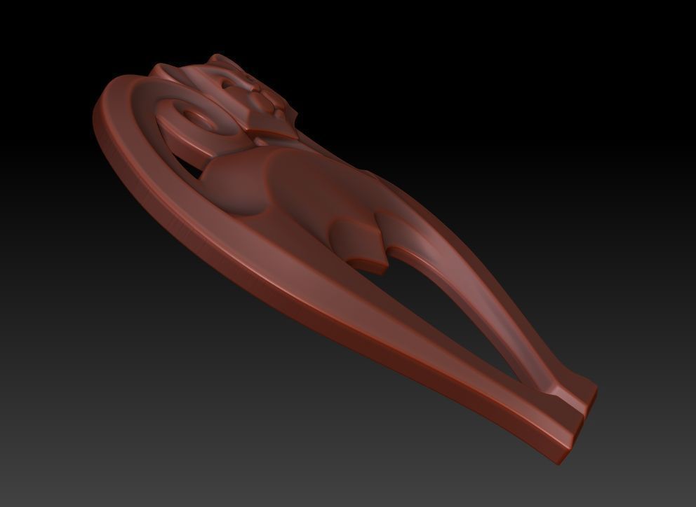 Cat pendant 3D print model_11