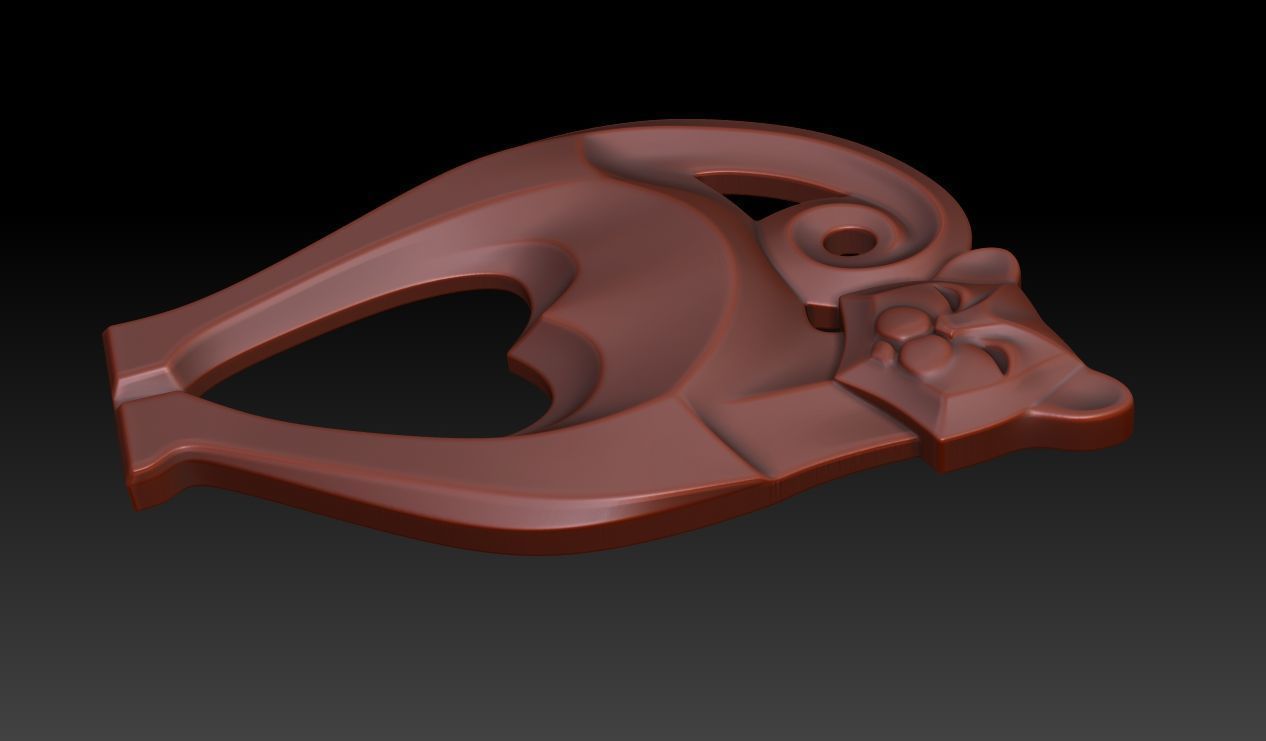 Cat pendant 3D print model_13
