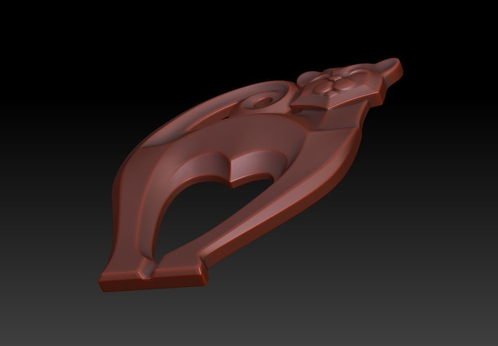 Cat pendant 3D print model_12