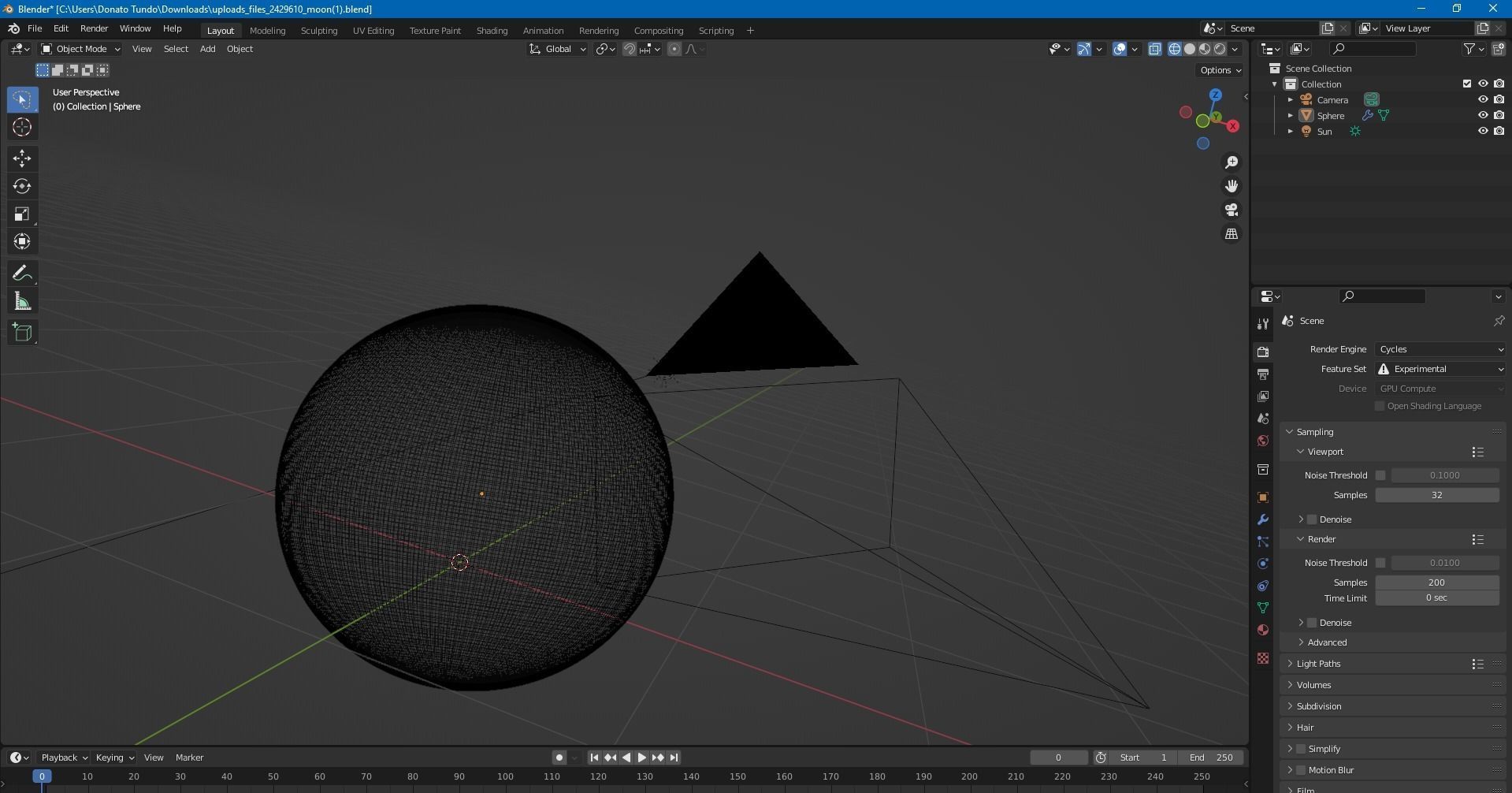 Moon Scene 3D model_4