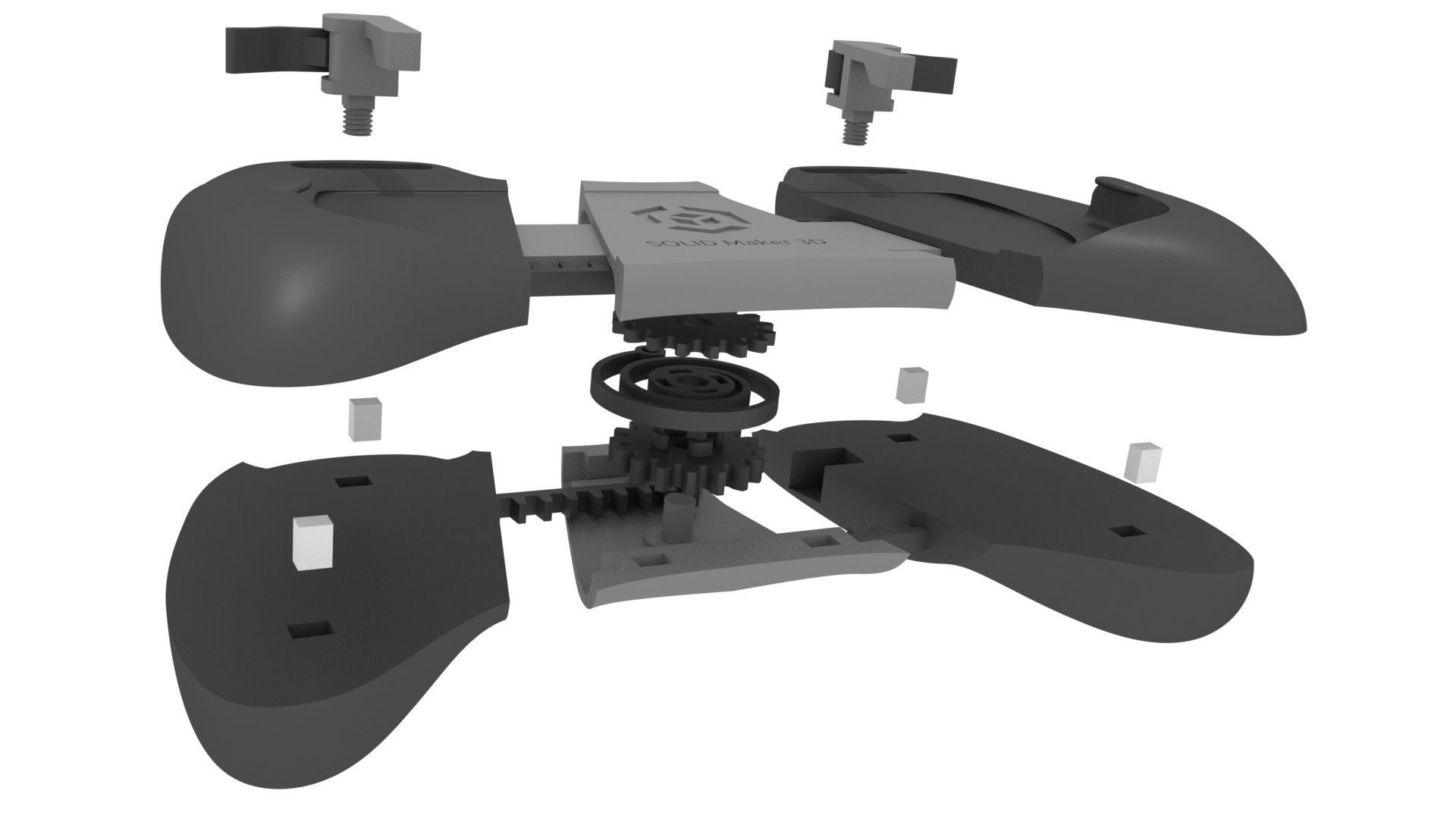 Gaming Grip-Pad for smartphones 3D print model_5