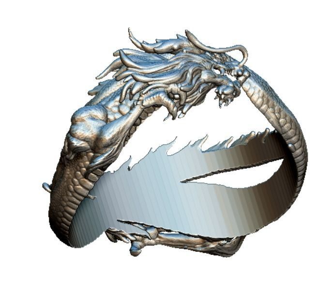 Dragon Ring 3D print model_2