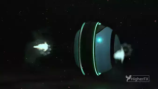 Sci fi sphere drone 3D model