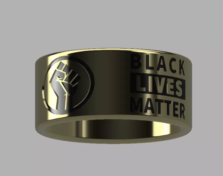 Black Lives Matter Ring Free 3D print model
